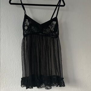 Elegant Victoria’s Secret Black Lace Babydoll - L